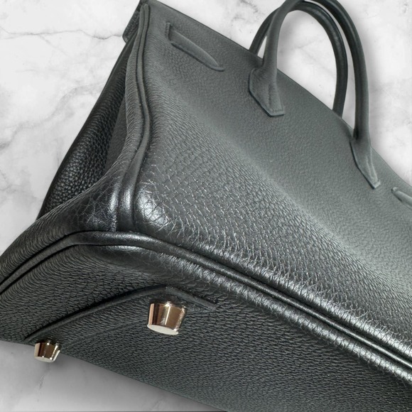 Hermes Birkin 30 Bag Black Togo with Rose Gold Hardware B30 Handbag Authentic - Picture 14 of 16